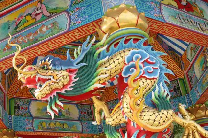 Chinese Dragon in temple