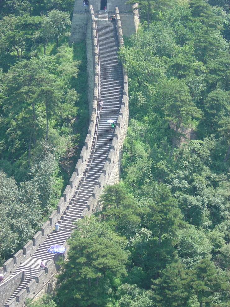 Great Wall of China Mutianyu Steep Section with Handrails Great Wall of China Mutianyu Steep Section with Handrails