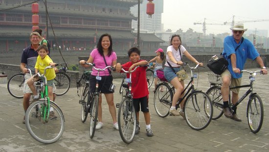 Biking on the Xian City Wall