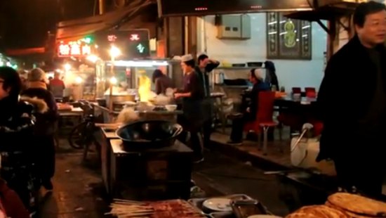 Food Stalls at Muslim Street in Xian