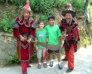Kids with Warriors at the Great Wall