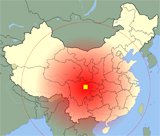 China Earthquake area map