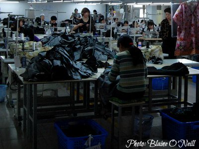 Economy of China: Manufacturing  Garment Factory in Shanghai