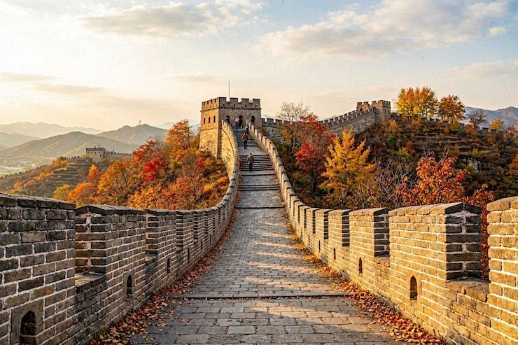 Great Wall in Beijing in Autumn