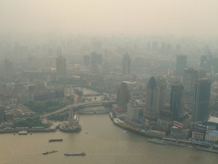 Hazy smog in Shanghai