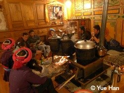 Dinner with local family in Shangri La