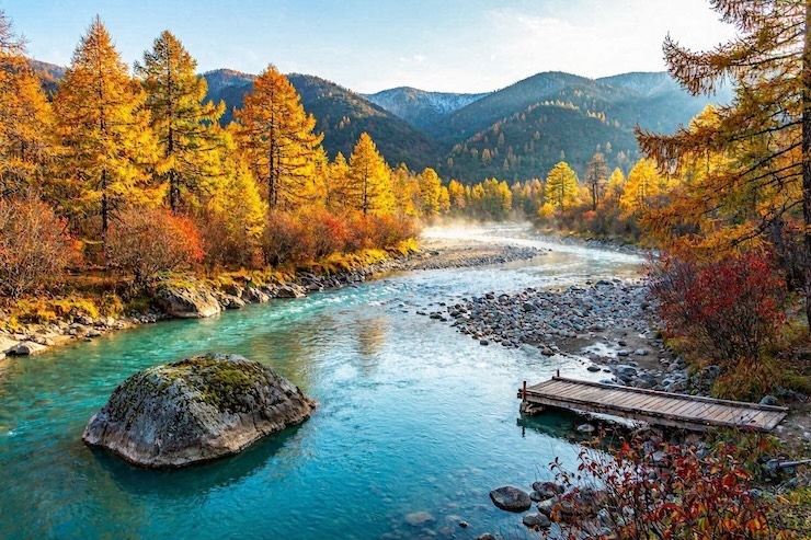 Xinjiang Kanas River in Autumn